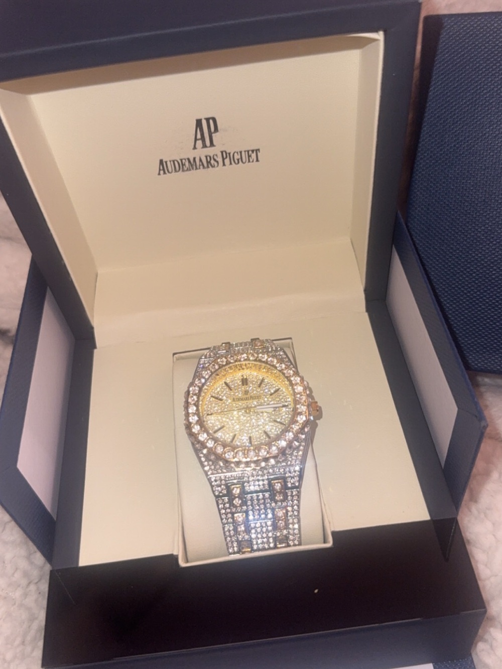 Audemars Piguet Gold and Silver Diamond-Set Watch